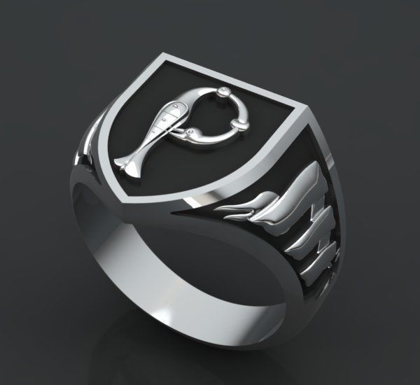 Alphabet Latin Signet P 3D print model_28