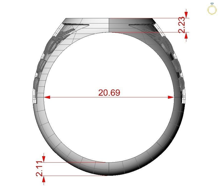 Alphabet Latin Signet L 3D print model_13