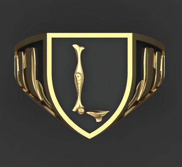 Alphabet Latin Signet L 3D print model_25