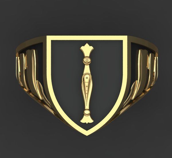 Alphabet Latin Signet I 3D print model_25