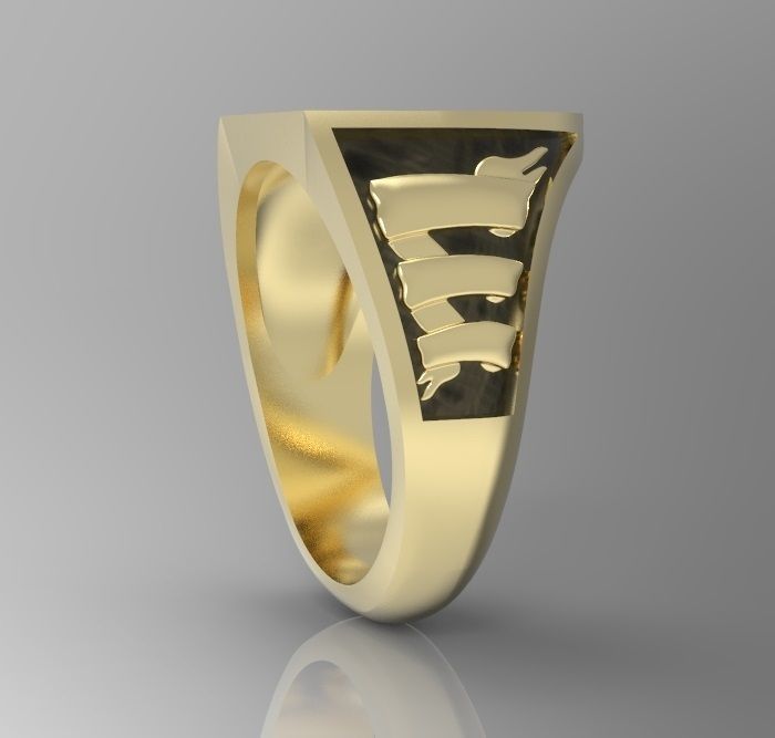 Alphabet Latin Signet H 3D print model_4