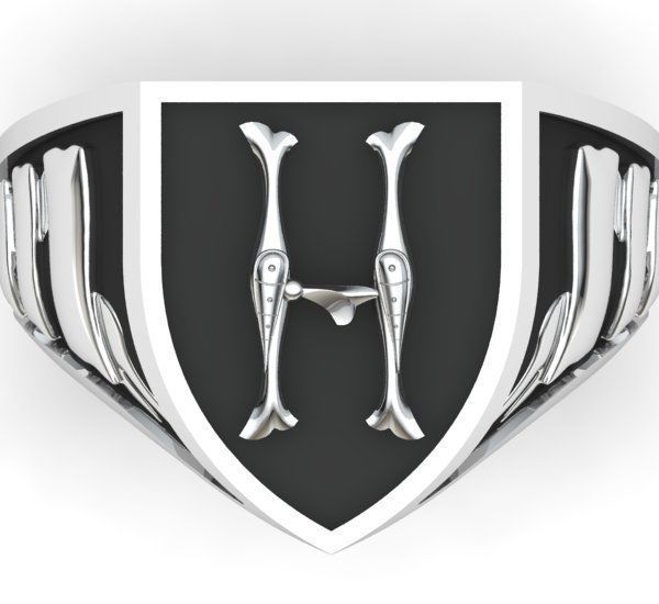 Alphabet Latin Signet H 3D print model_26