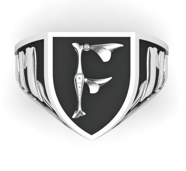 Alphabet Latin Signet F 3D print model_26