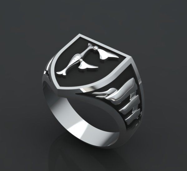 Alphabet Latin Signet F 3D print model_28