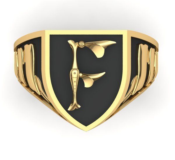 Alphabet Latin Signet F 3D print model_27