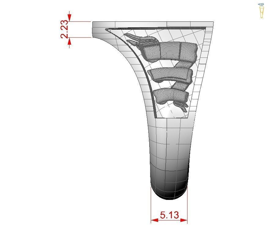Alphabet Latin Signet F 3D print model_17
