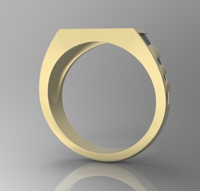 Alphabet Latin Signet F 3D print model_3