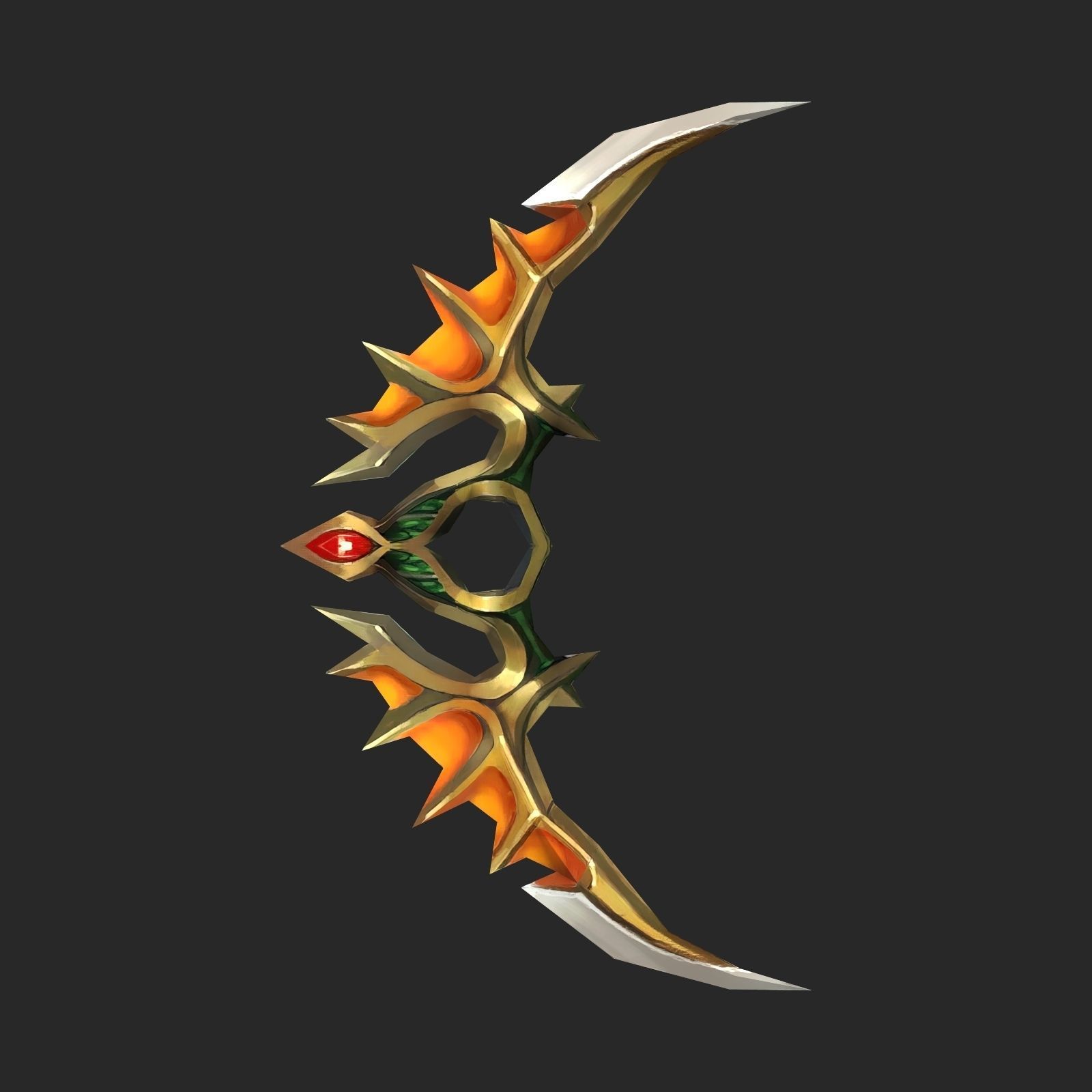 Fantasy Bow And Crossbow Collection Low-poly 3D model_4