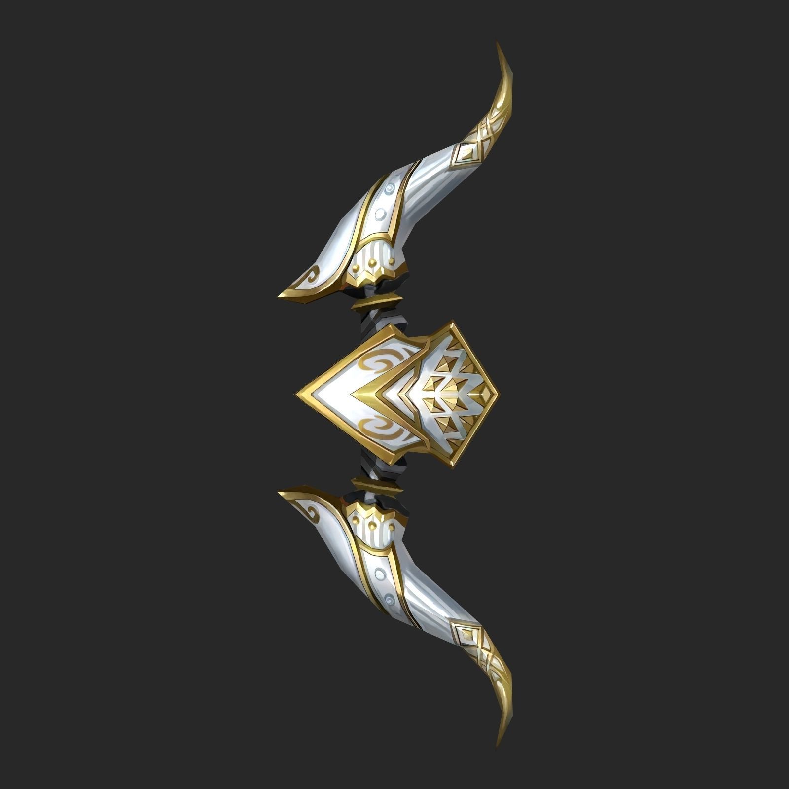 Fantasy Bow And Crossbow Collection Low-poly 3D model_7