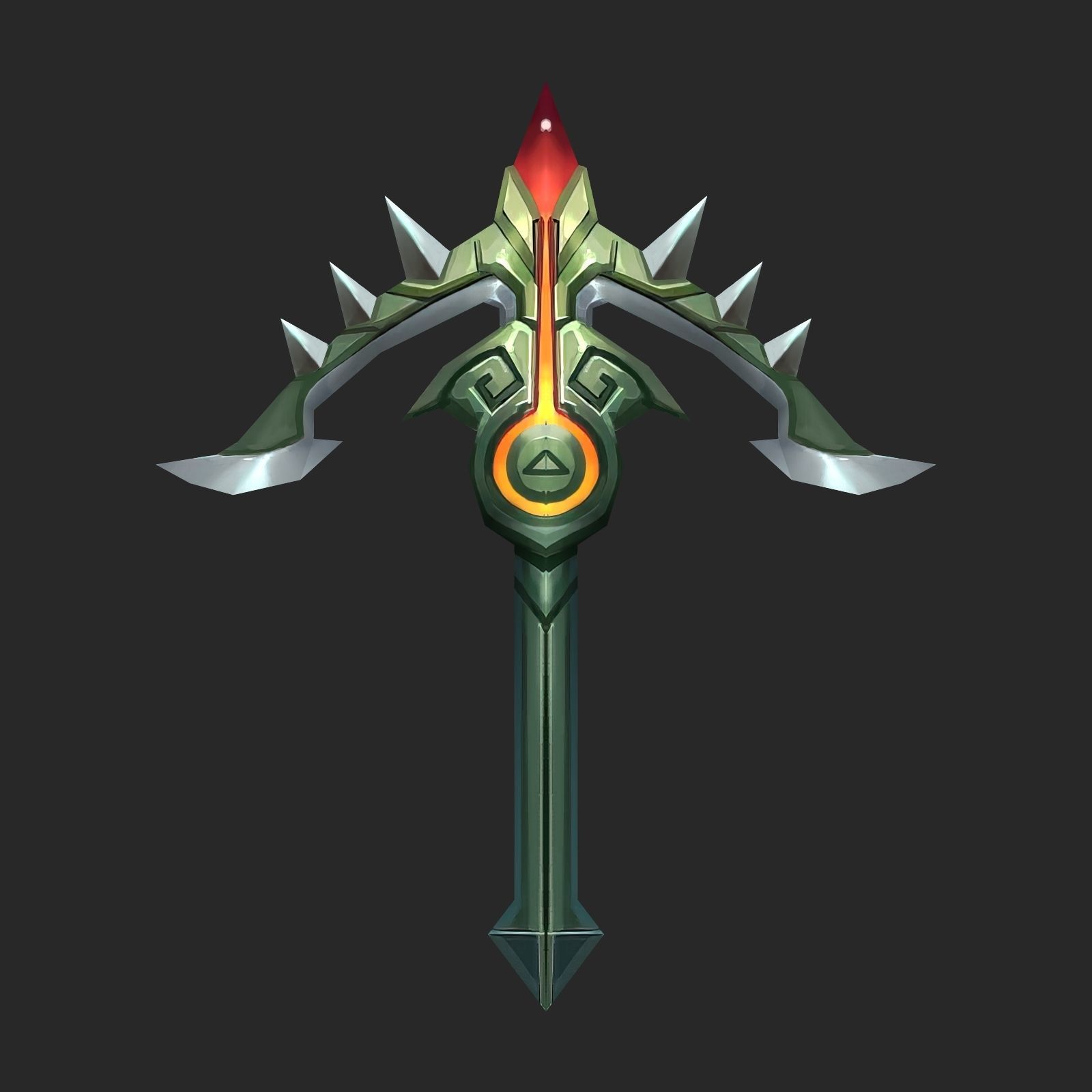 Fantasy Bow And Crossbow Collection Low-poly 3D model_14