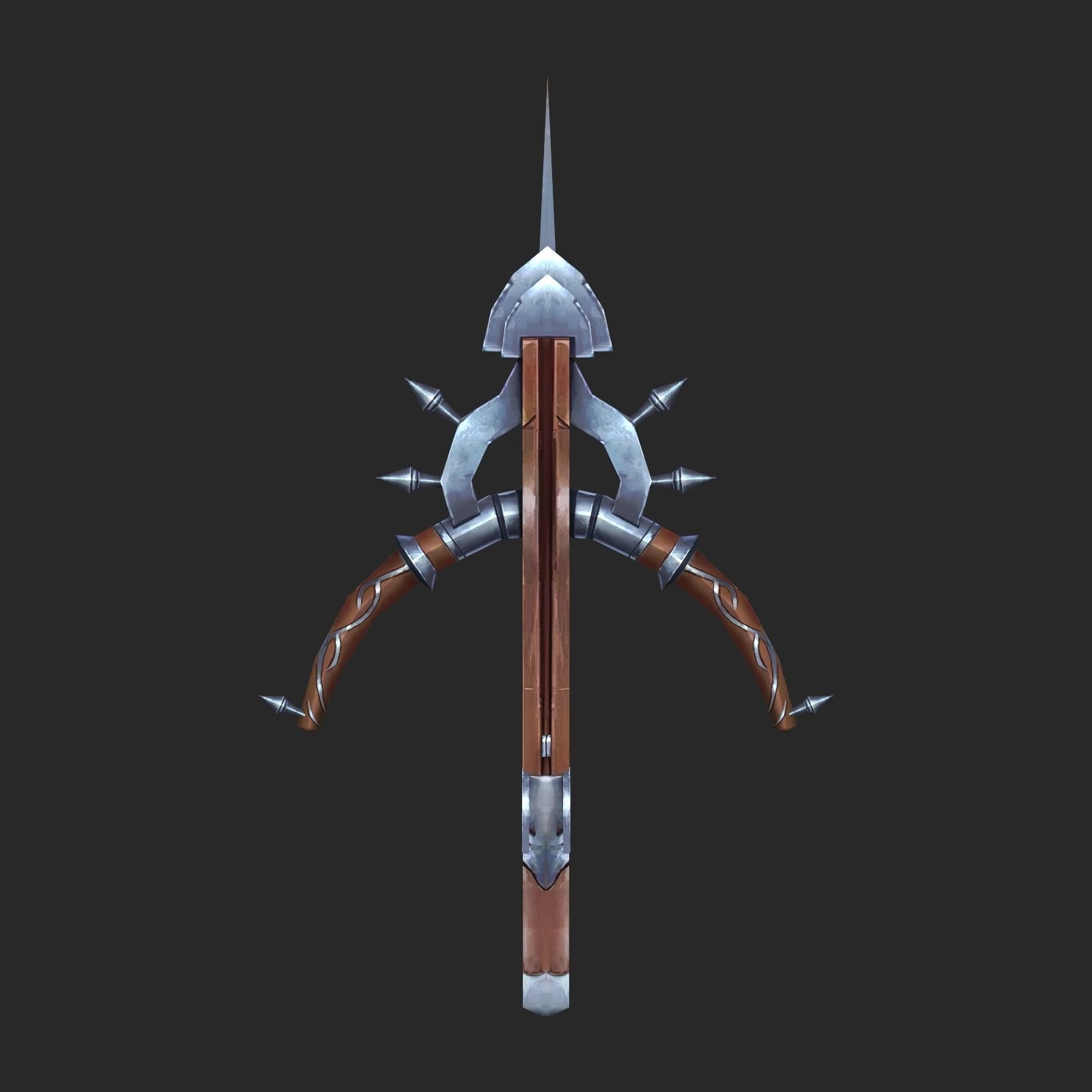 Fantasy Bow And Crossbow Collection Low-poly 3D model_11
