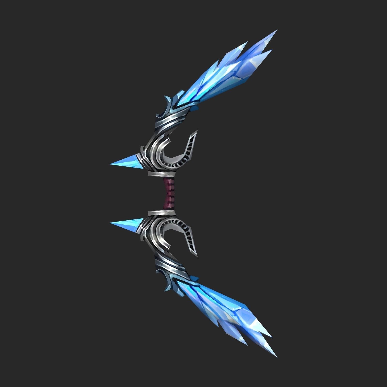 Fantasy Bow And Crossbow Collection Low-poly 3D model_8