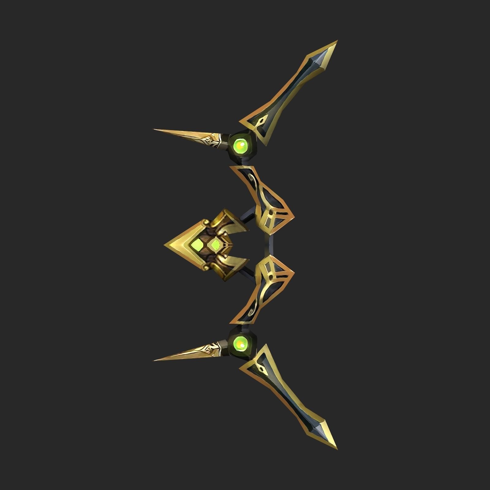Fantasy Bow And Crossbow Collection Low-poly 3D model_5