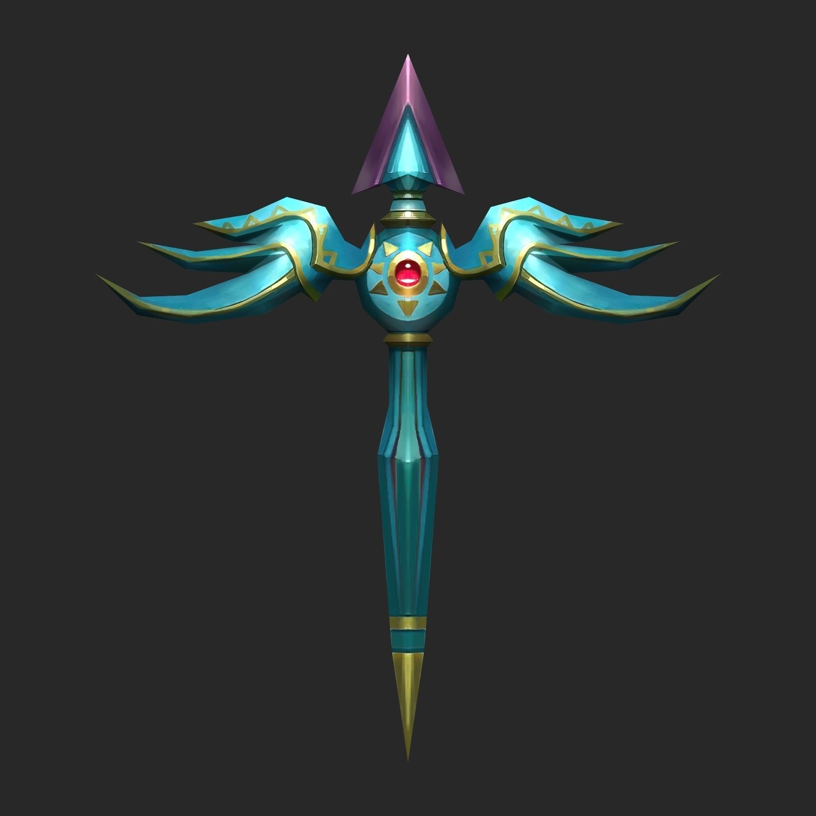 Fantasy Bow And Crossbow Collection Low-poly 3D model_19