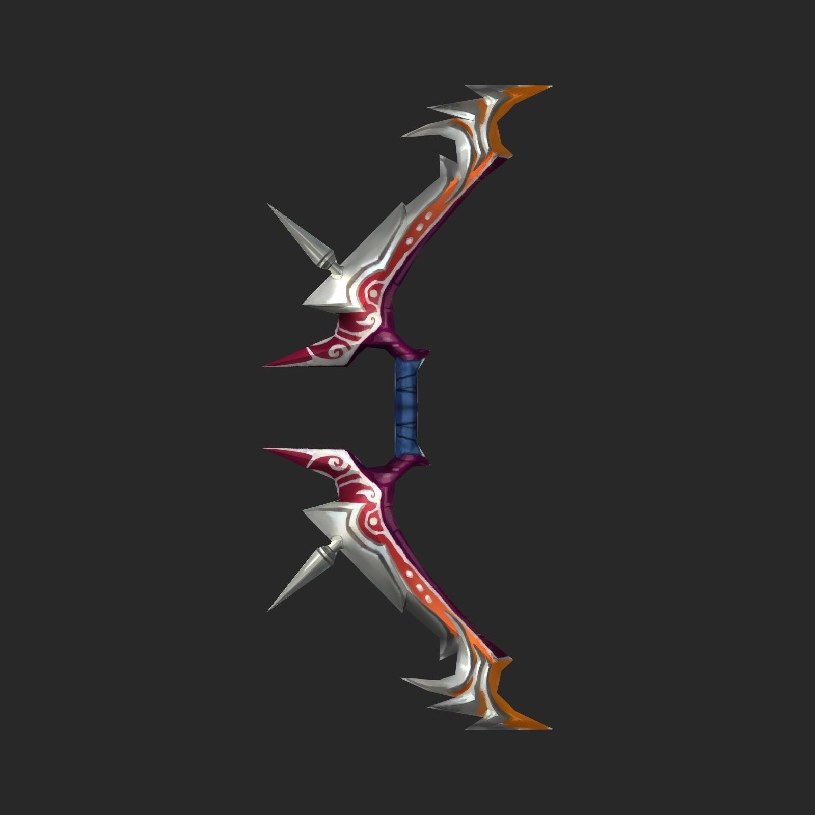 Fantasy Bow And Crossbow Collection Low-poly 3D model_1