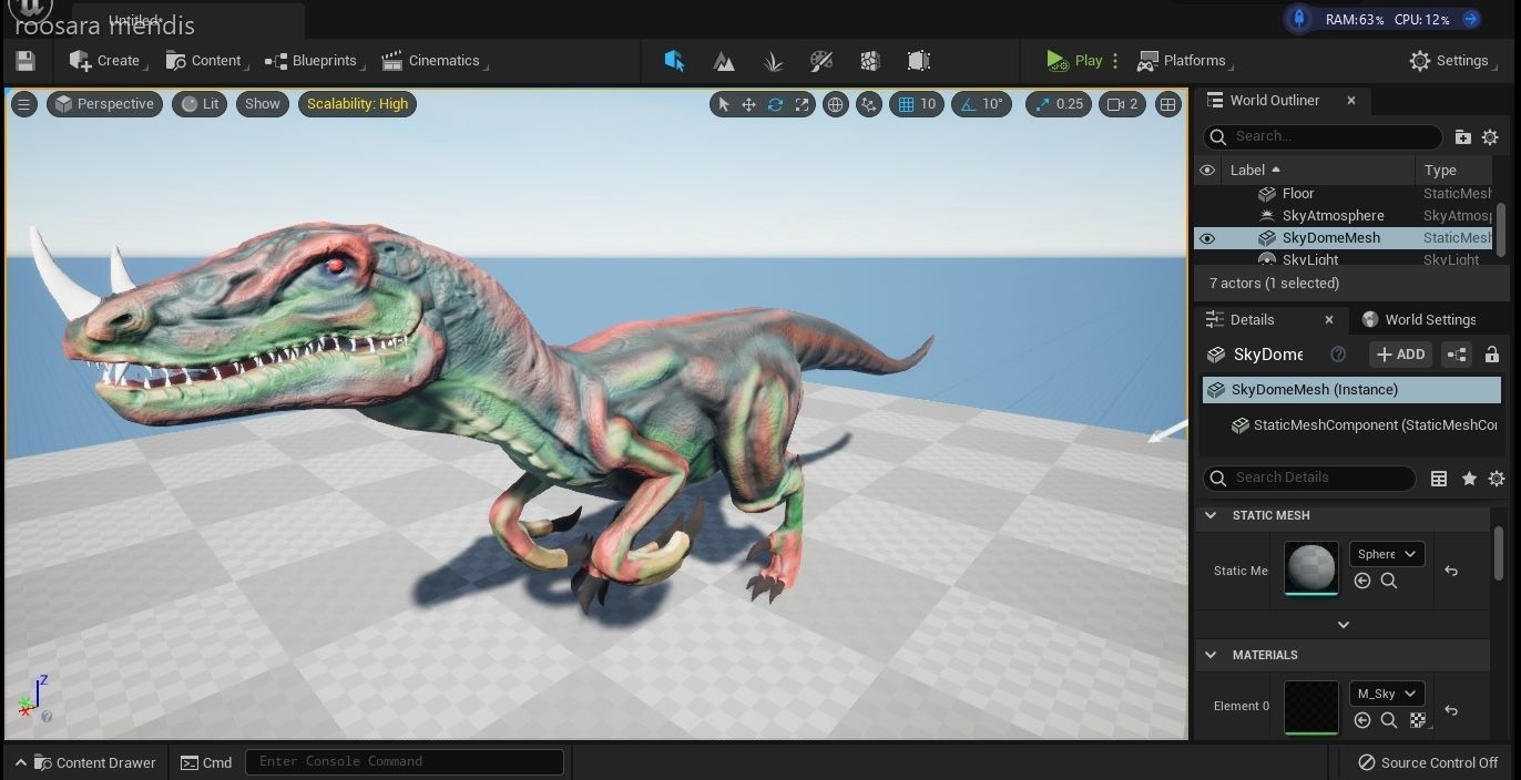 dinosaur 3d model t - rex Low-poly 3D model_20