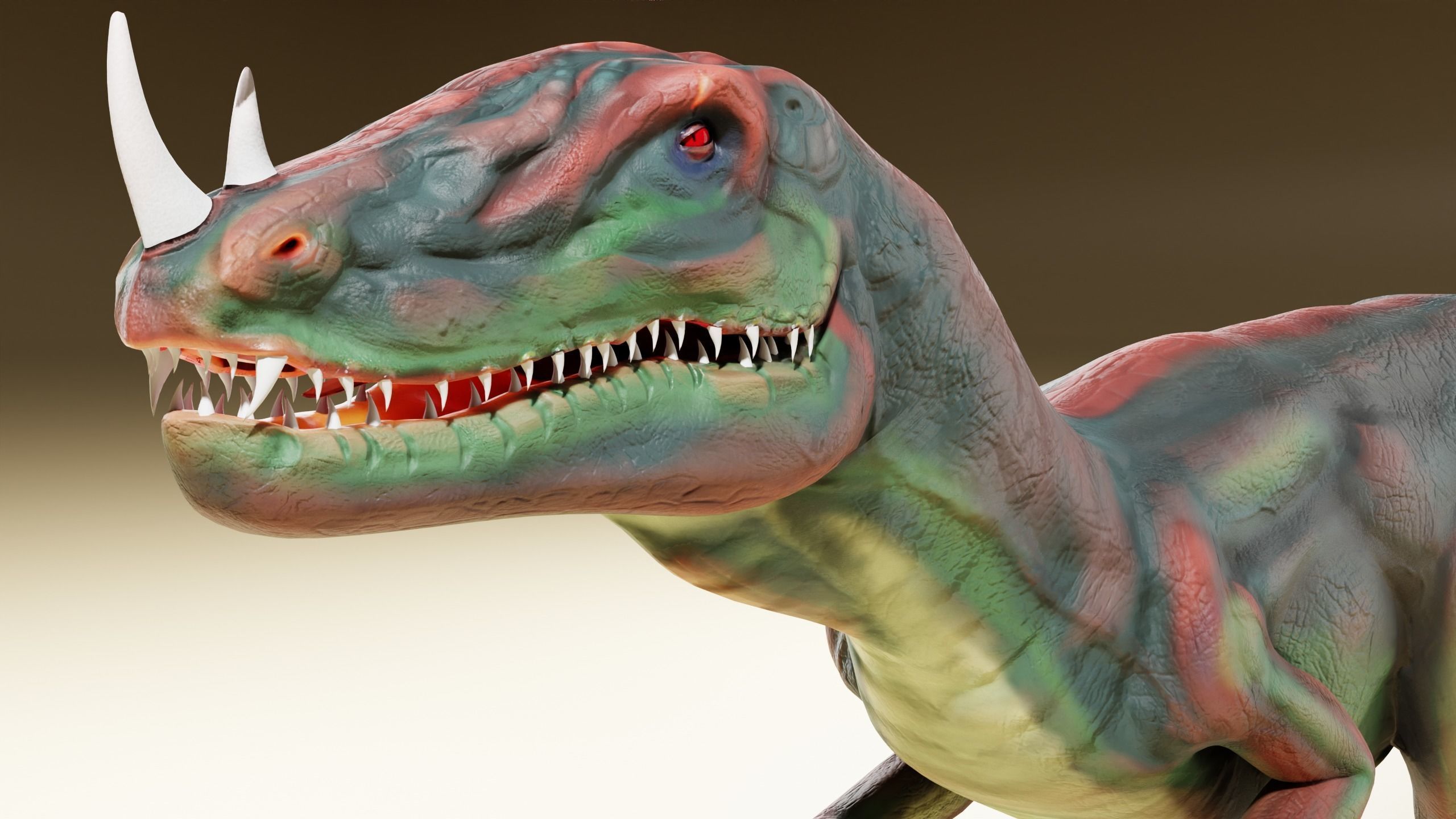 dinosaur 3d model t - rex Low-poly 3D model_2