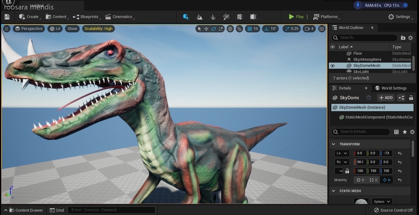 dinosaur 3d model t - rex Low-poly 3D model_18