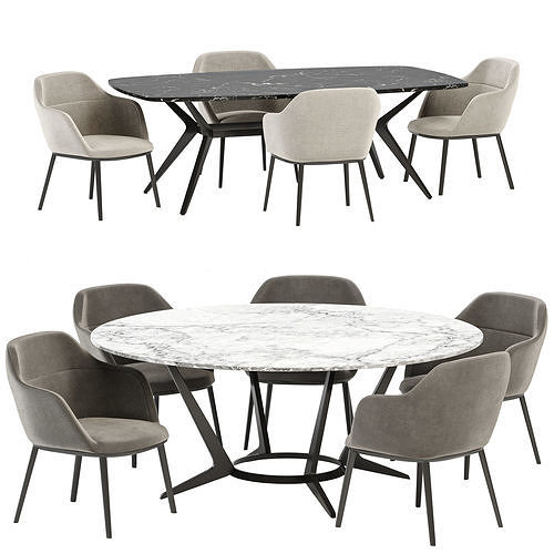caratos maxalto dinning set  3D model