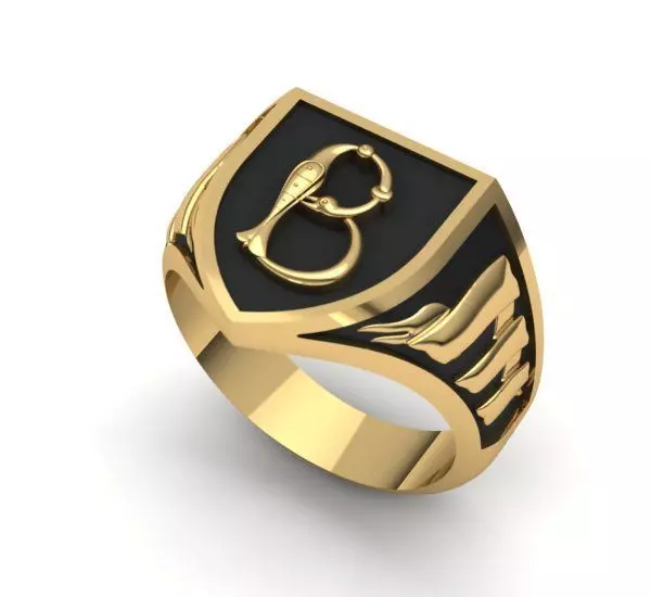 Alphabet Latin Signet B 3D print model_0