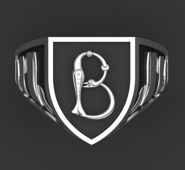 Alphabet Latin Signet B 3D print model_24