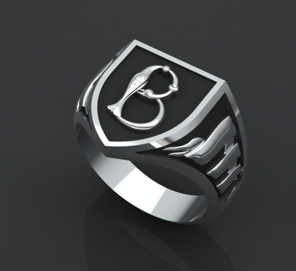 Alphabet Latin Signet B 3D print model_28