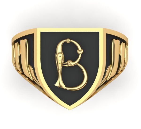 Alphabet Latin Signet B 3D print model_27