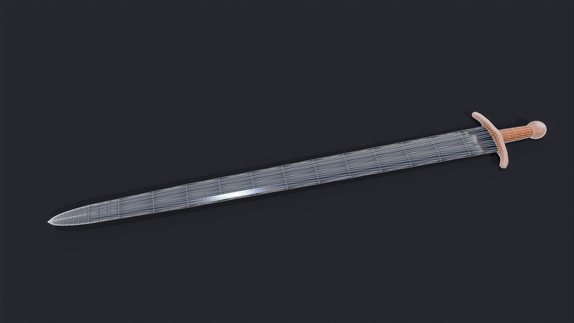 Sword Game Ready Low-poly 3D model_7