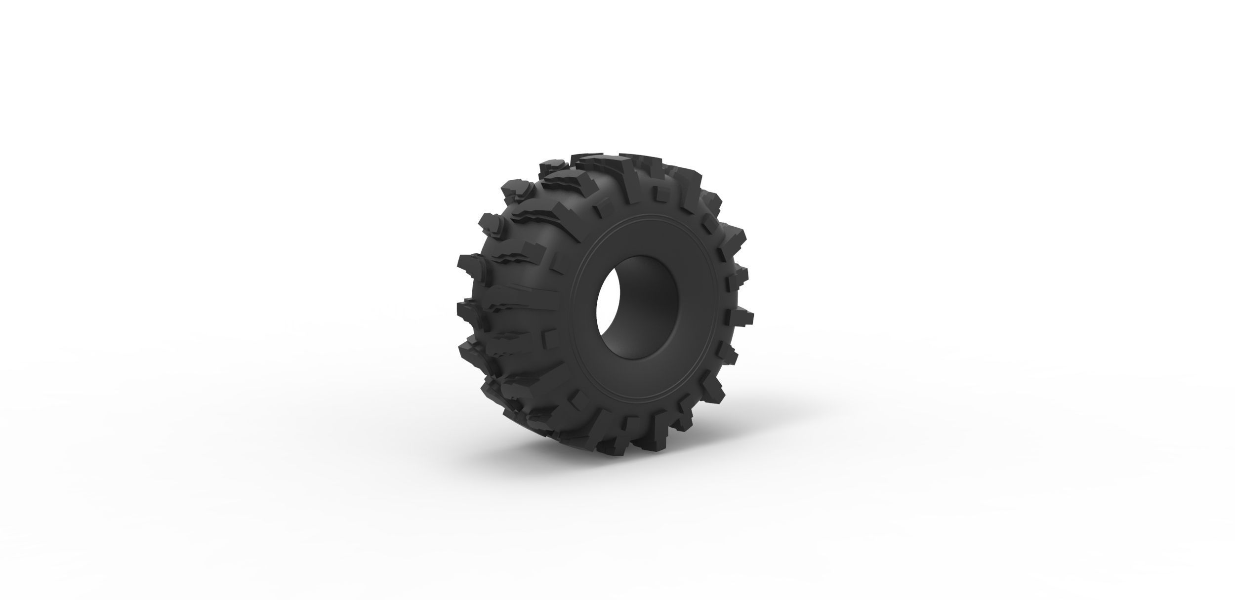 Offroad tire 25 Scale 1 to 10 3D print model_1