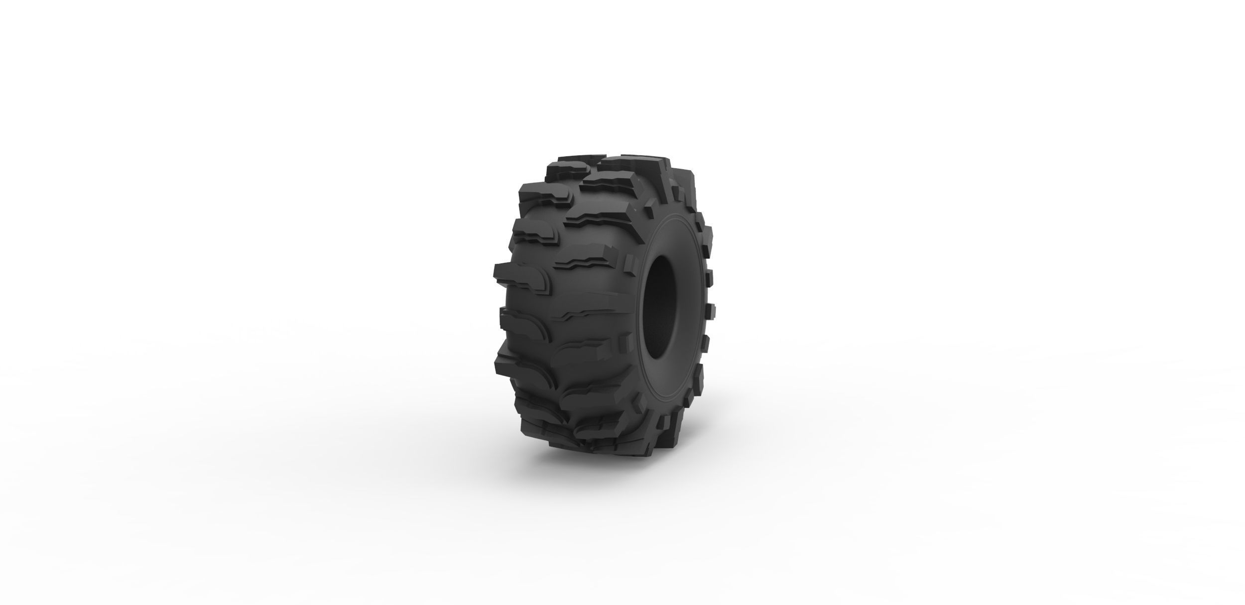 Offroad tire 25 Scale 1 to 10 3D print model_2