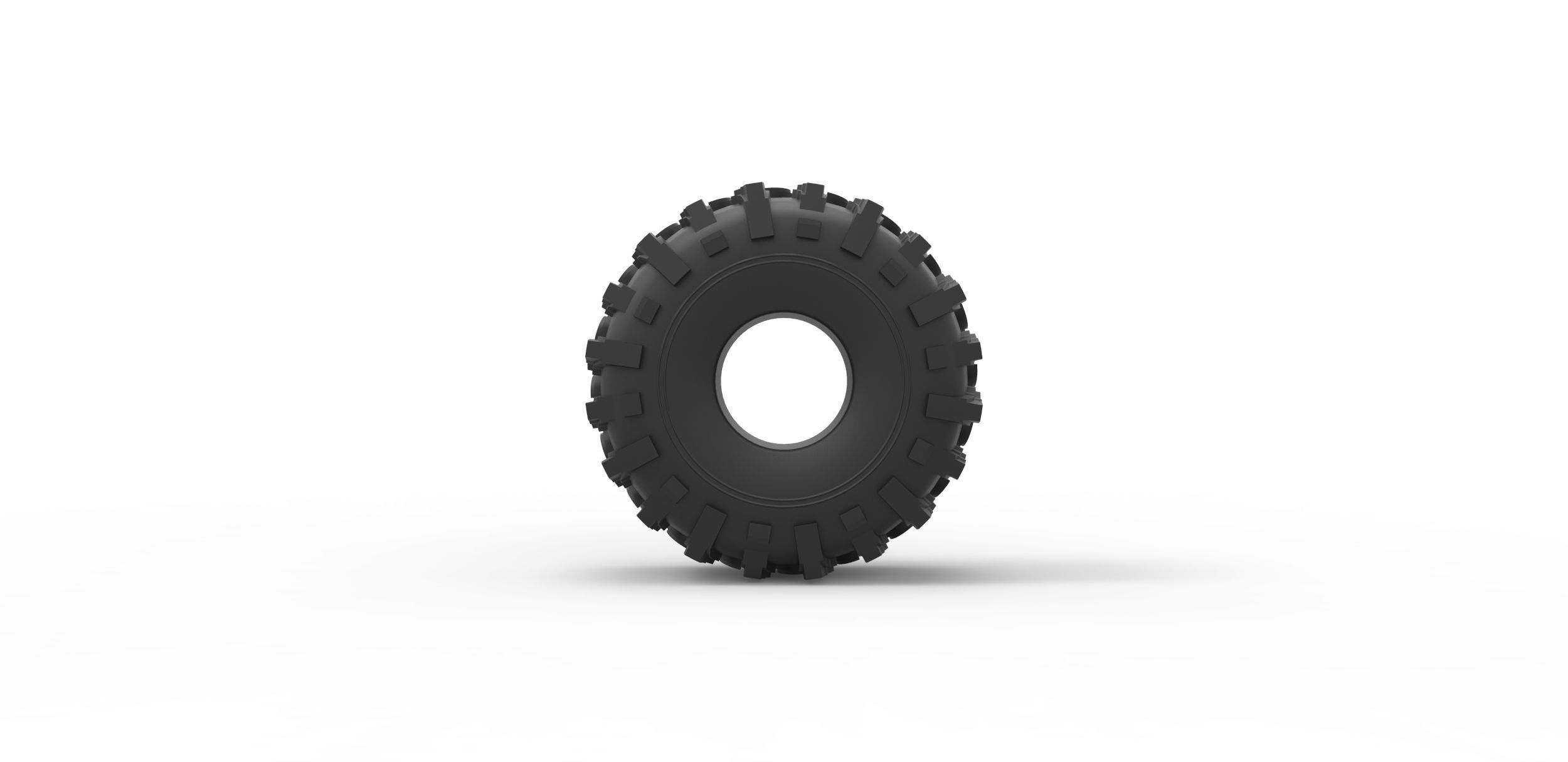 Offroad tire 25 Scale 1 to 10 3D print model_4