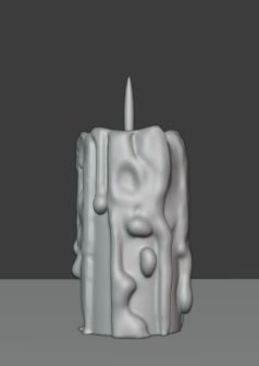 candle Low-poly 3D model_1