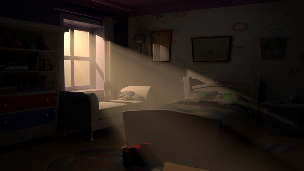 Kids Room Stylized Low-poly 3D model_4