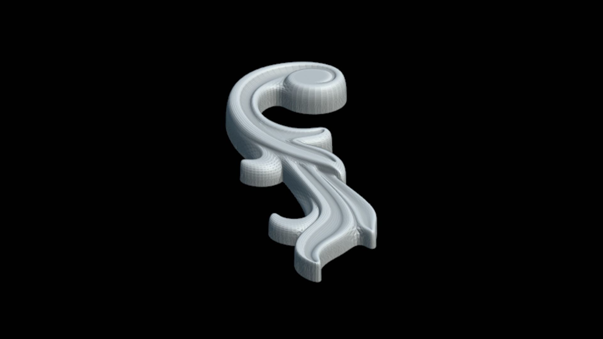 Pattern Details ornate door handle 3D print model_2