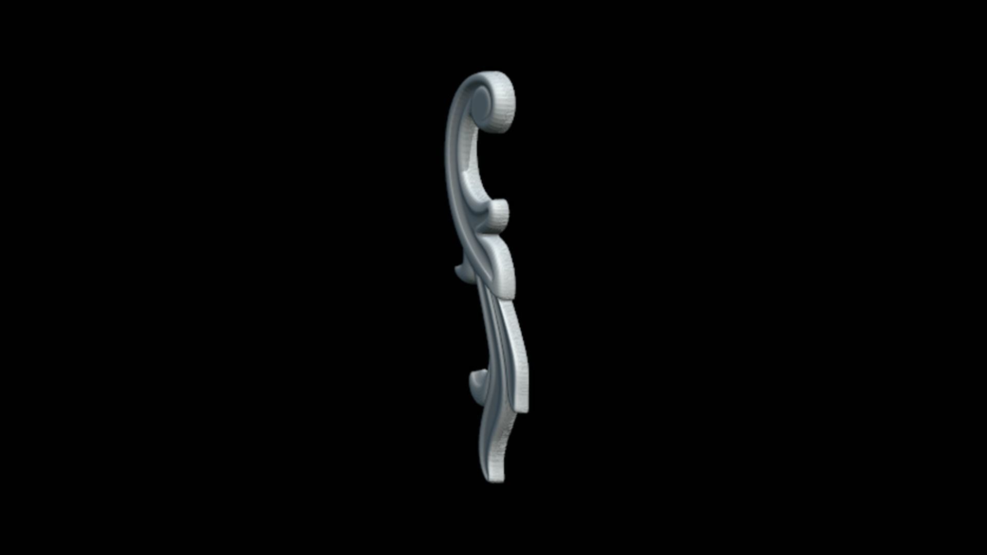 Pattern Details ornate door handle 3D print model_3