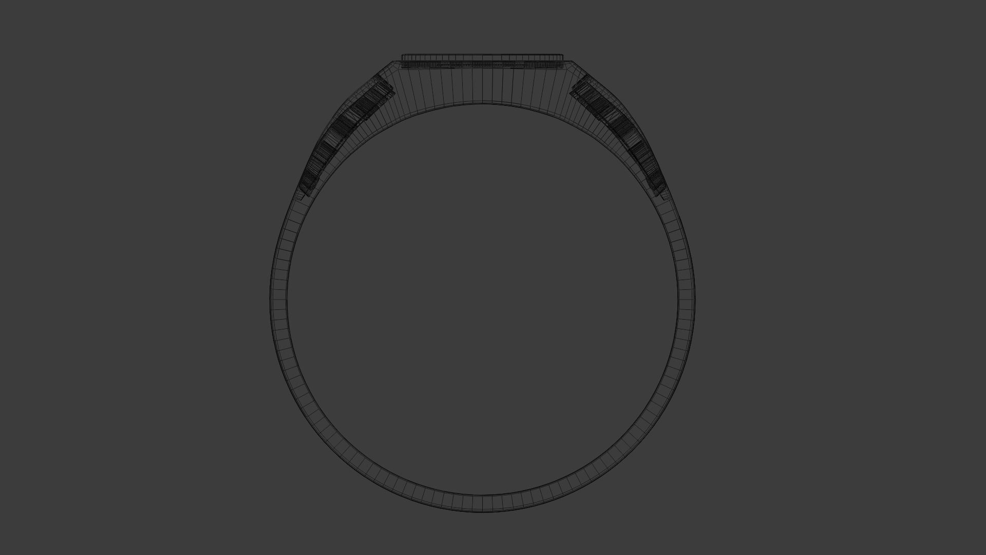 Ring Silver  Low-poly 3D model_8