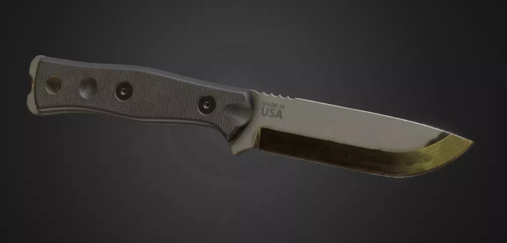 Fieldcraft Knife Low-poly 3D model_0