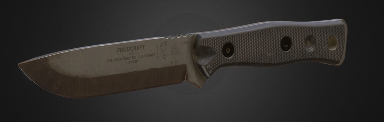 Fieldcraft Knife Low-poly 3D model_3