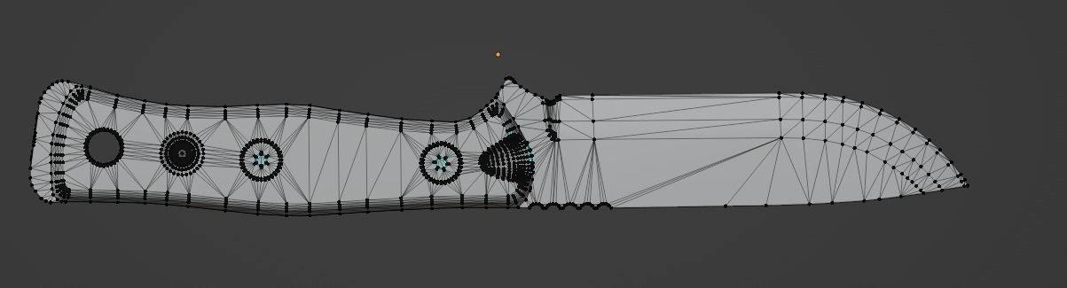 Fieldcraft Knife Low-poly 3D model_5