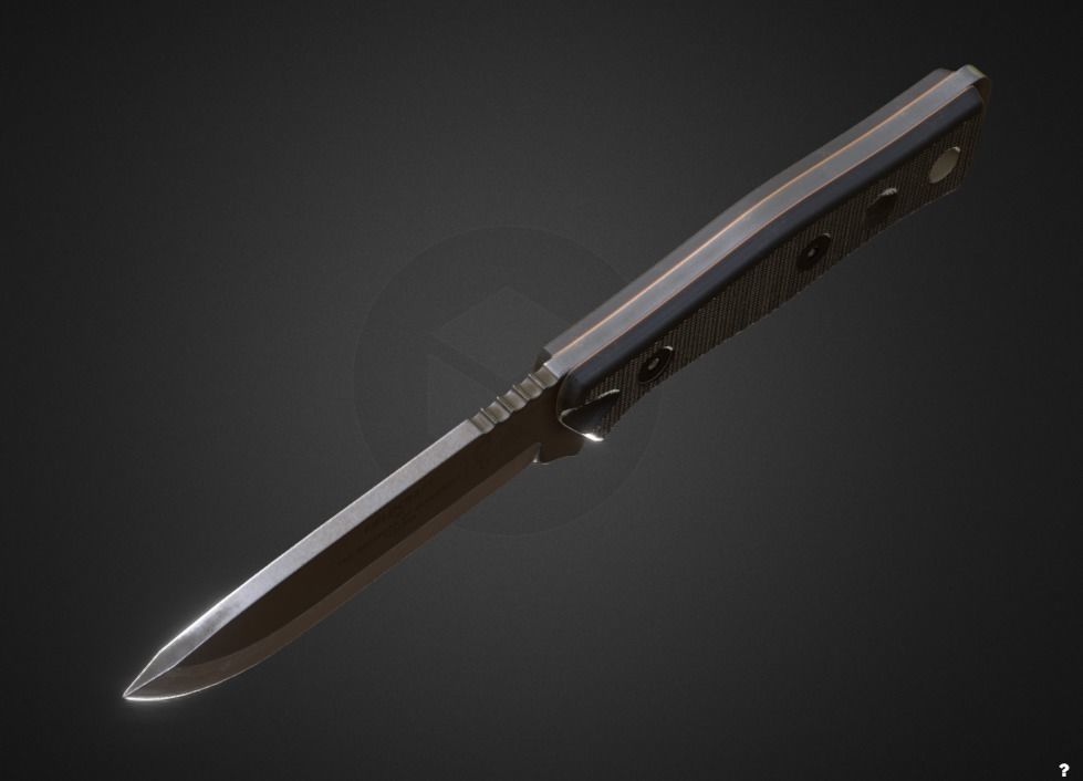 Fieldcraft Knife Low-poly 3D model_2