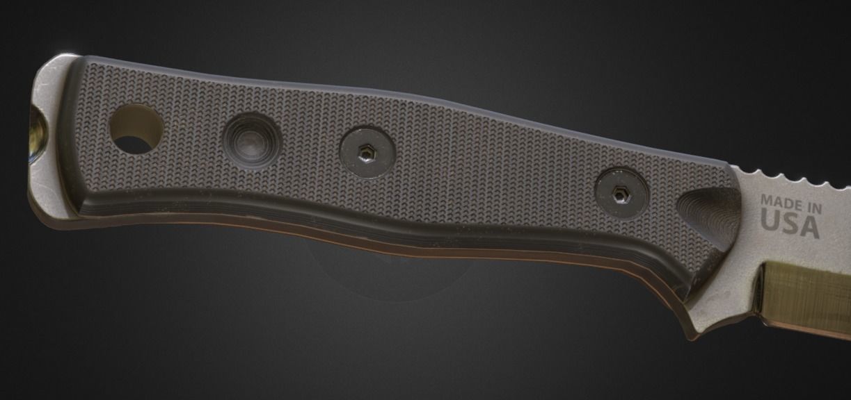 Fieldcraft Knife Low-poly 3D model_1