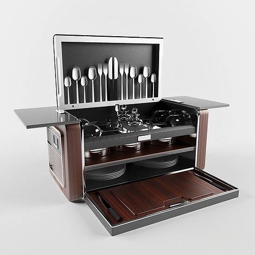Rolls-Royce Picnic Basket -Rolls-Royce bespoke picnic set 3D model