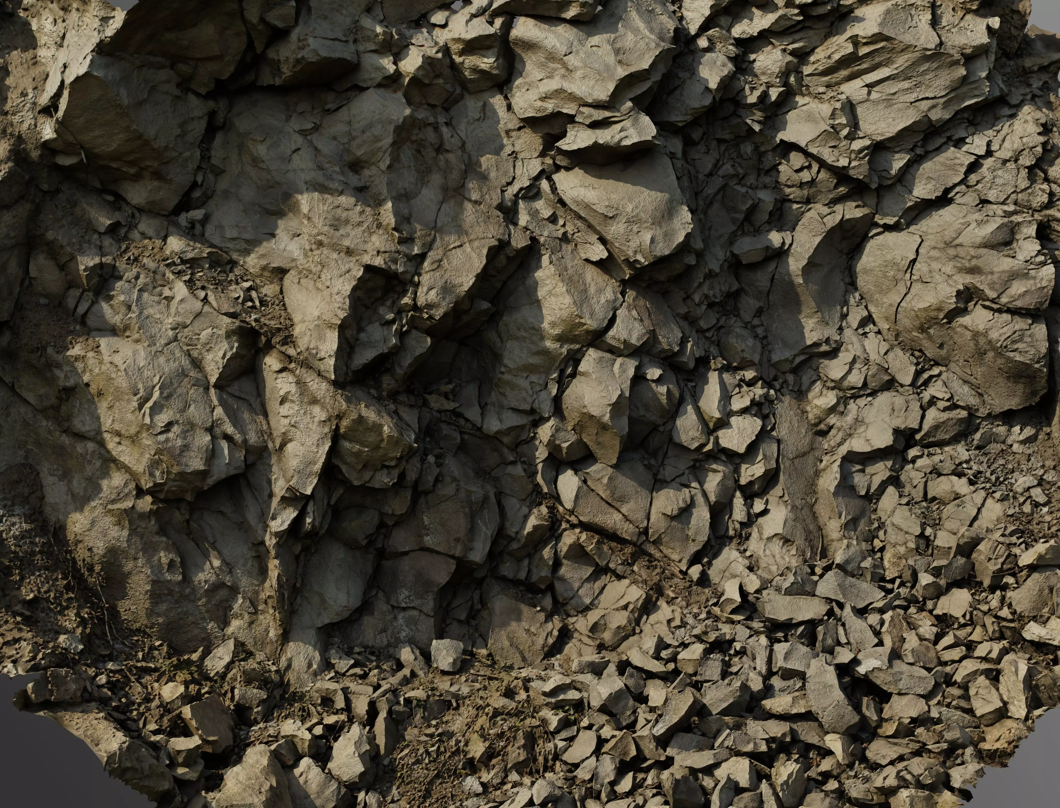 Rugged Cliff Face 3D model