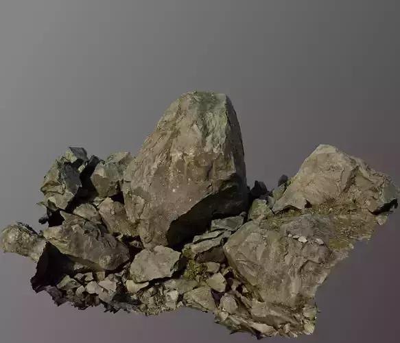 Big Boulder surrounded by smaller stones