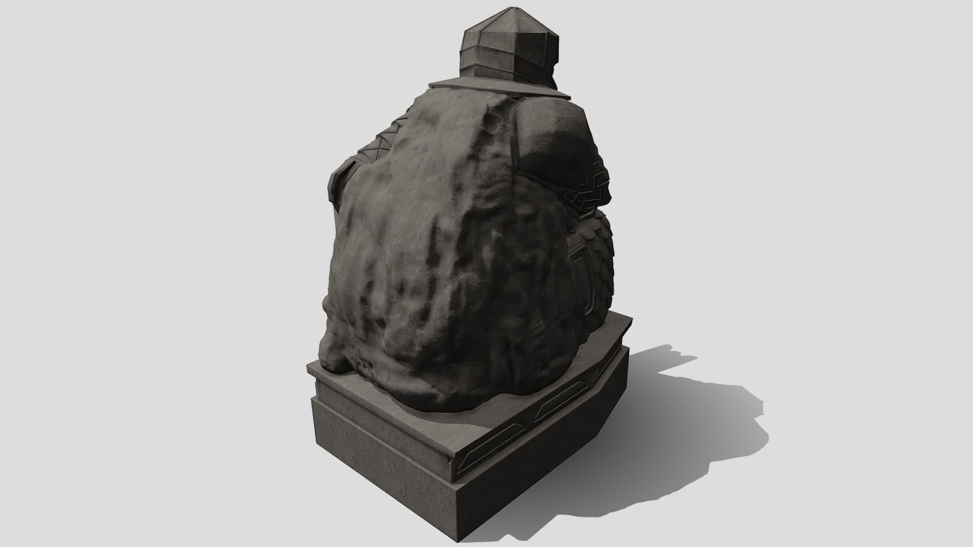 Dwarf guardian statue of Erebor 3D model_5