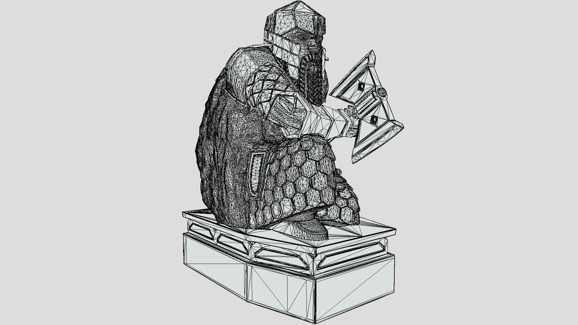 Dwarf guardian statue of Erebor 3D model_21