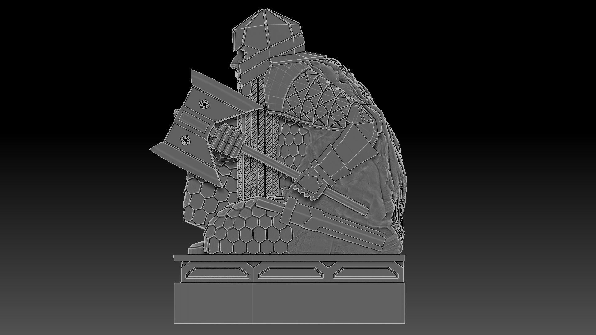 Dwarf guardian statue of Erebor 3D model_15