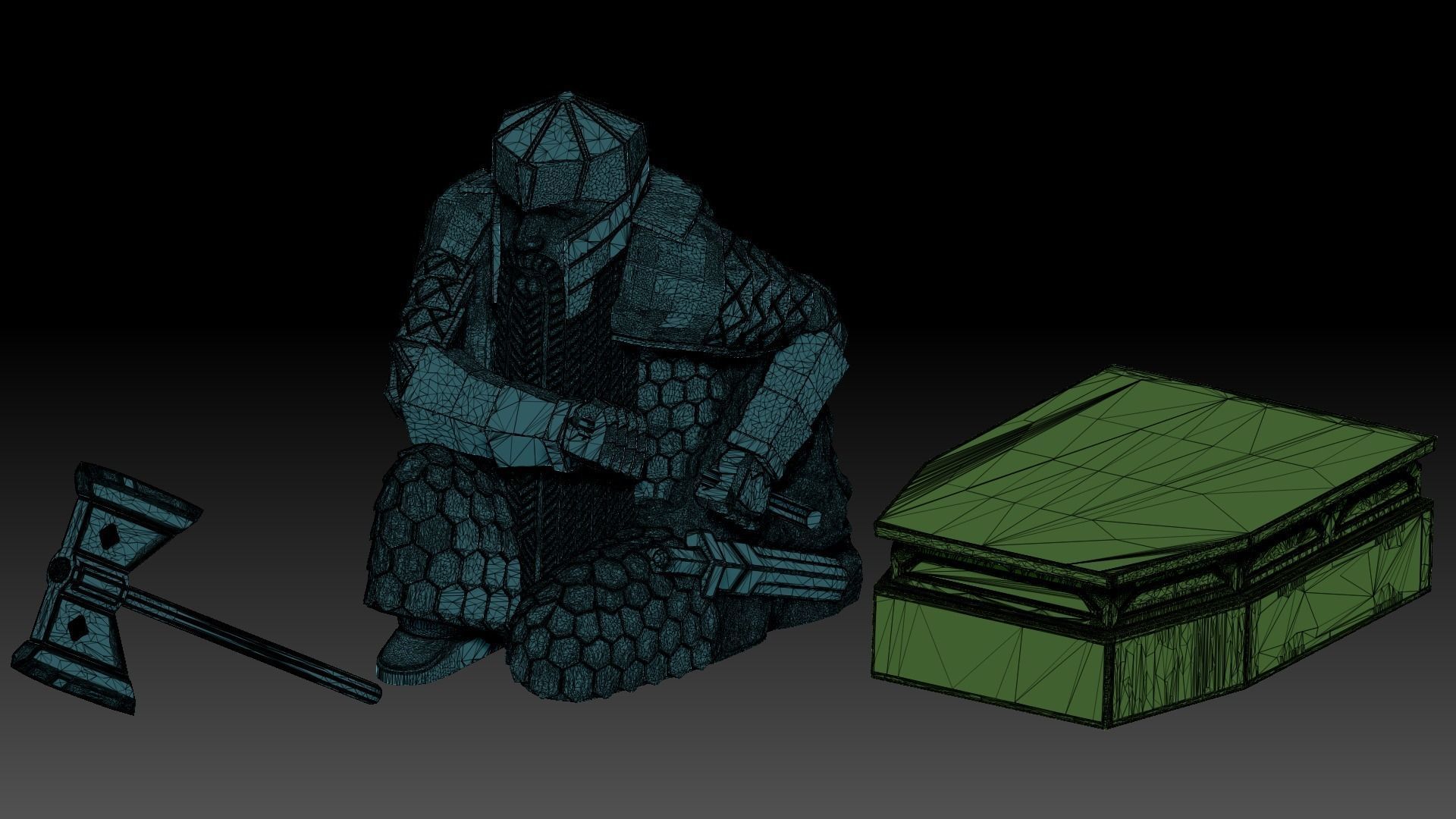 Dwarf guardian statue of Erebor 3D model_19