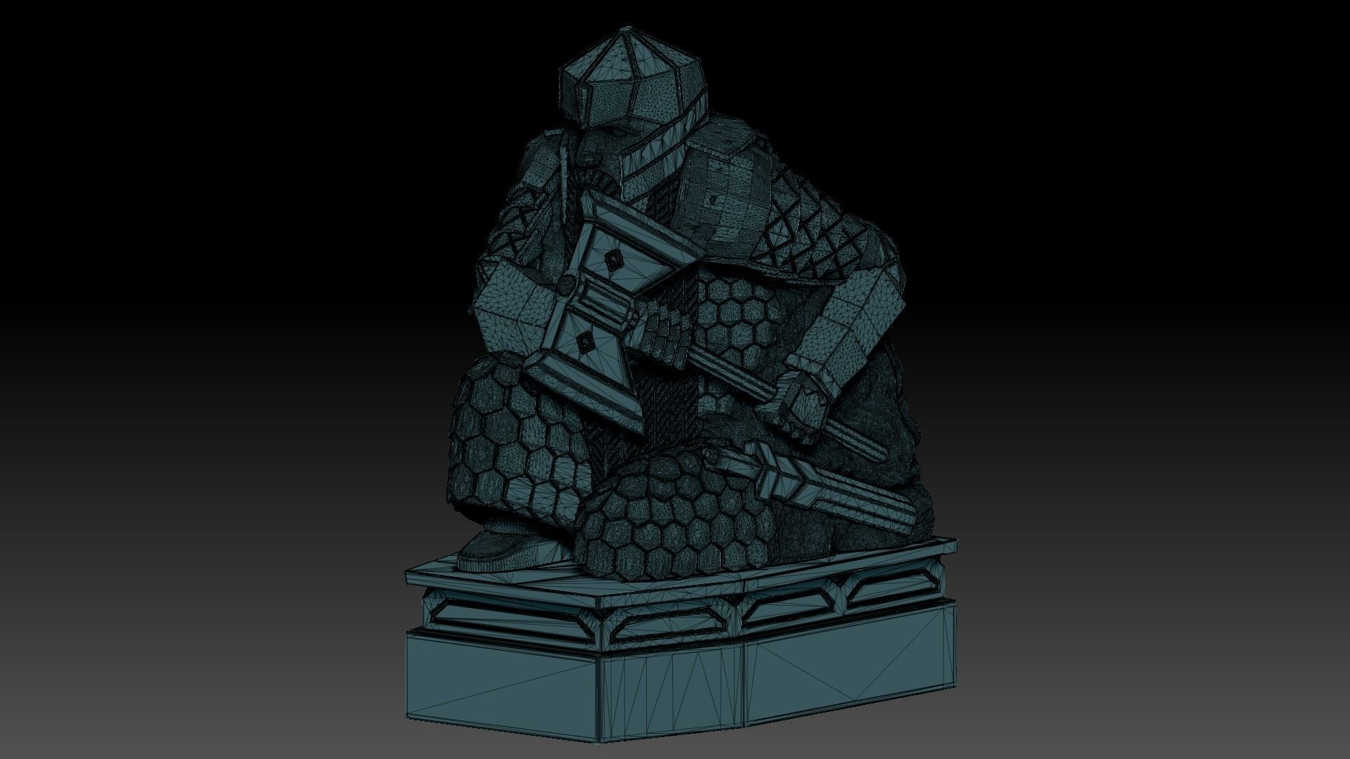 Dwarf guardian statue of Erebor 3D model_20