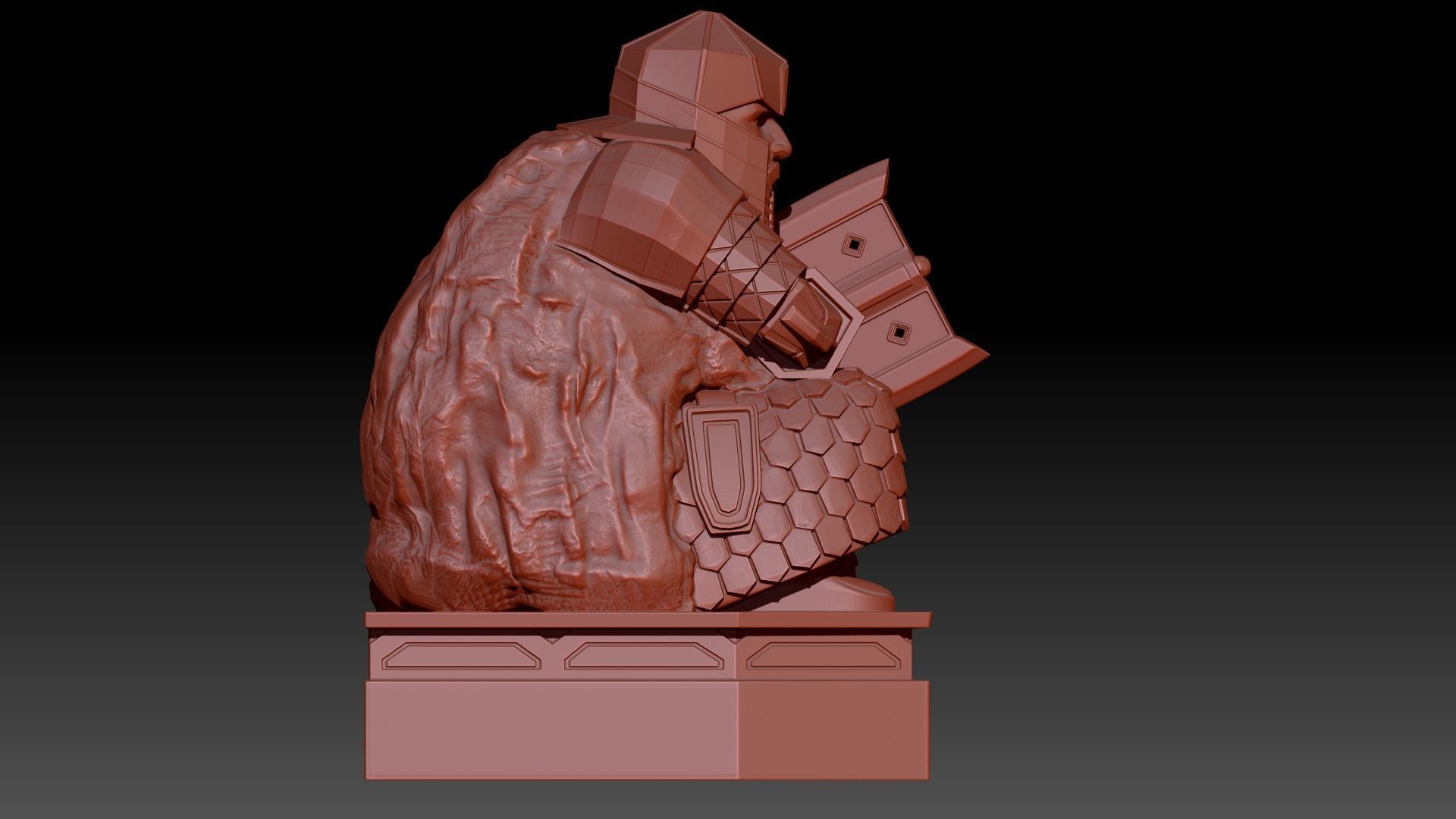 Dwarf guardian statue of Erebor 3D model_9